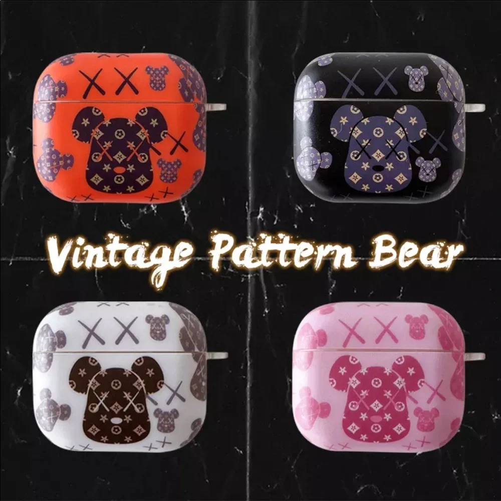 NEW 3D Vintage Pattern Bear AirPods Pro Case